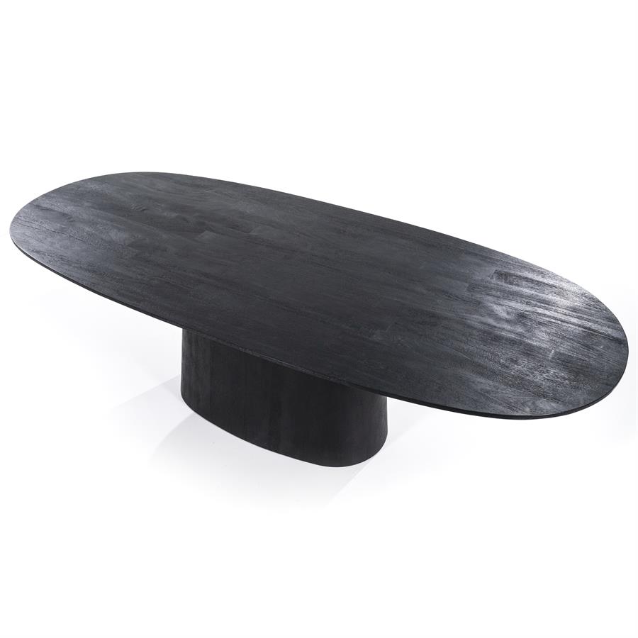 Eettafel Aron ovaal 300x110 - zwart