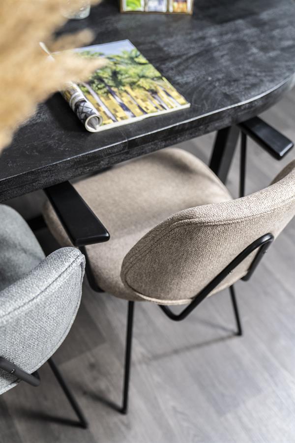 Stoel Lynn met arml - beige fletcher
