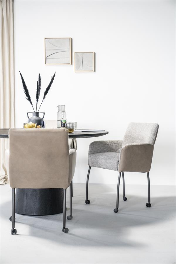 Eettafel Aron rond 130 - zwart
