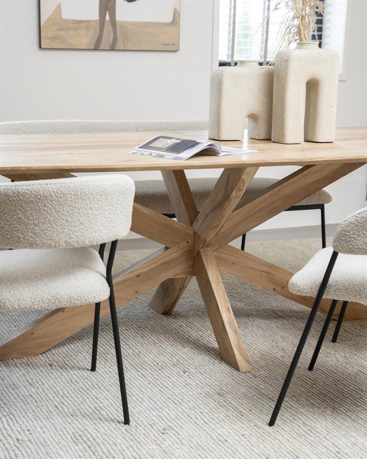 Eettafel Nikki 280x100 - naturel