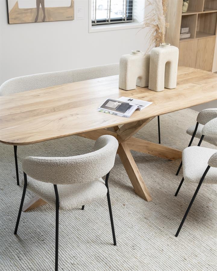 Eettafel Nikki 280x100 - naturel